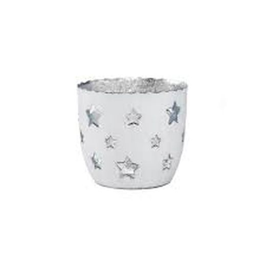 Vaso portavelas con estrelllas