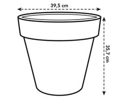 Maceta Pure Round 40cm Color Blanco Lino