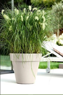 Maceta Pure Round 40cm Color Blanco Lino