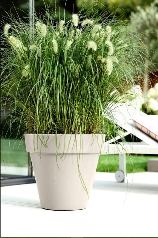 Maceta Pure Round 40cm Color Blanco Lino