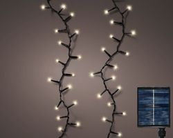 Racimo de luz solar con efecto centelleante de 8 funciones L1400.00CM-1512L Black/warm white