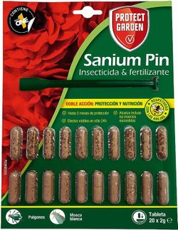 Sanium Pin Pildoras Insecticida y Fertilizante Doble Acción (20x2Gr) Protect Garden