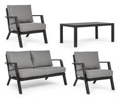 Set Sofá, Sillones y Mesa Harley Antracita YK13