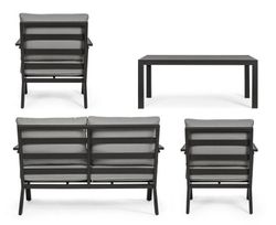Set Sofá, Sillones y Mesa Harley Antracita YK13
