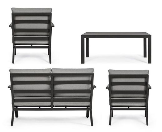 Set Sofá, Sillones y Mesa Harley Antracita YK13