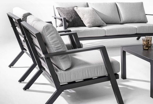 Set Sofá, Sillones y Mesa Harley Antracita YK13
