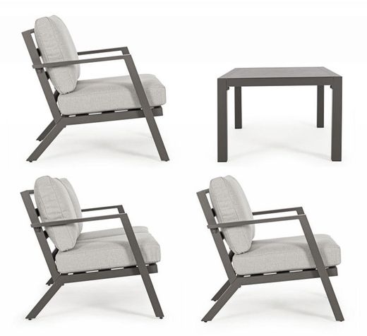 Set de sofá, sillones y mesa Harley Coffee