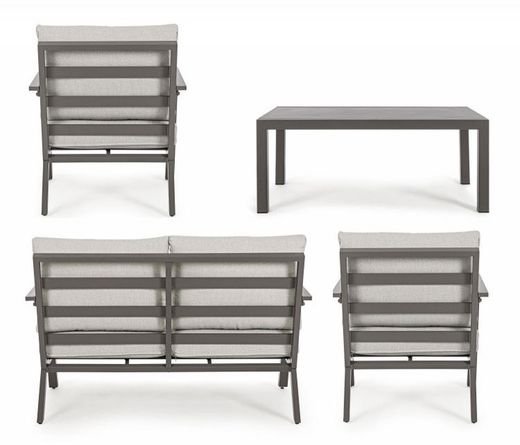Set de sofá, sillones y mesa Harley Coffee