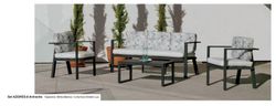 Set de muebles para jardín de aluminio con cojínes