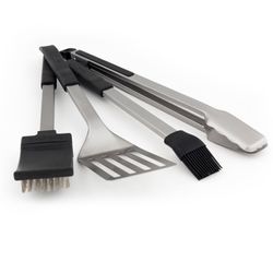 Set de 4 utensilios de acero inox Baron Broil King®