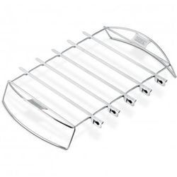 Set de 5 brochetas con soporte Weber