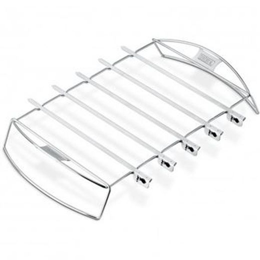 Set de 5 brochetas con soporte Weber