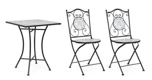 Set de mesa y 2 sillas plegable Erice