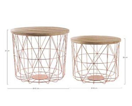 SET2 MESITA RINCÓN CRUZADO COBRE