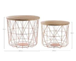 SET2 MESITA RINCÓN CRUZADO COBRE