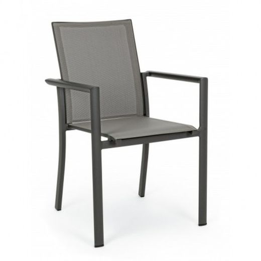 Silla de aluminio Konnor Antracita