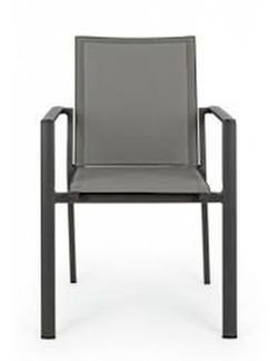 Silla de aluminio Konnor Antracita