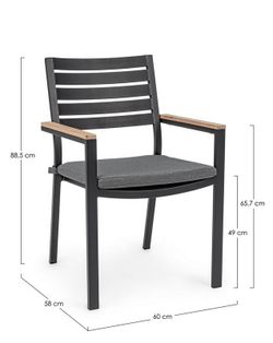 Silla con brazos Belmar NAT/ANTRACITA YK13
