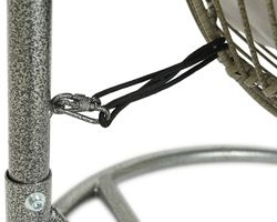 Sillón colgante de mimbre gris