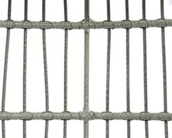 Sillón colgante de mimbre gris