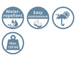 Sillón colgante de mimbre gris