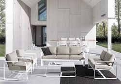 Sofá 3 plazas con cojines Merrigan Blanco YK11
