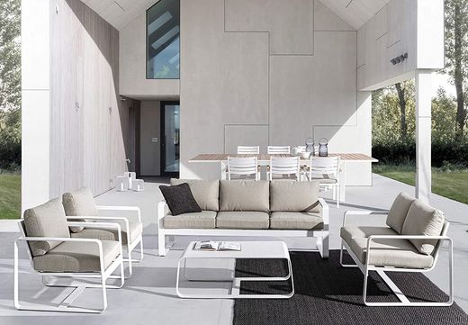 Sofá 3 plazas con cojines Merrigan Blanco YK11