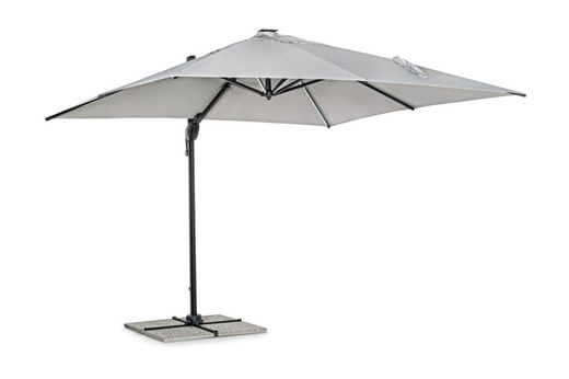 Sombrilla excéntrica Ines 3x3m gris oscuro