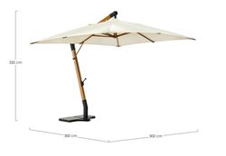 Sombrilla Excéntrica Capua 3X3 CRUDO