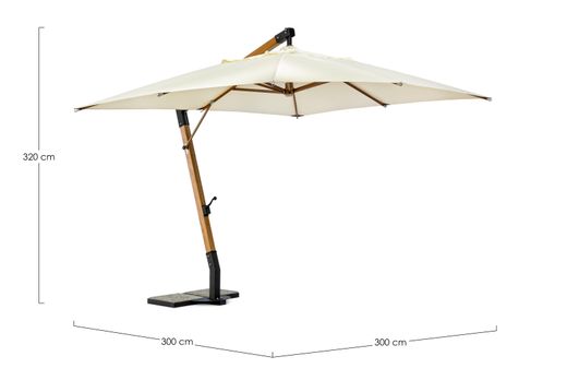 Sombrilla Excéntrica Capua 3X3 CRUDO