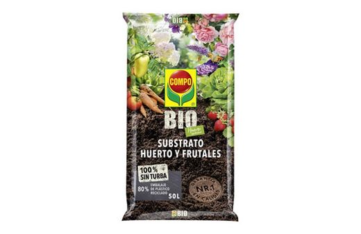 Substrato para huerto y Frutales Bio 50 litros Compo®