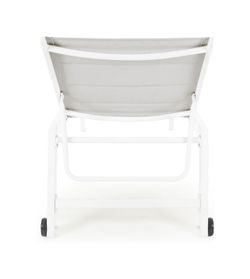 Tumbona alta con rueda Hilde blanco