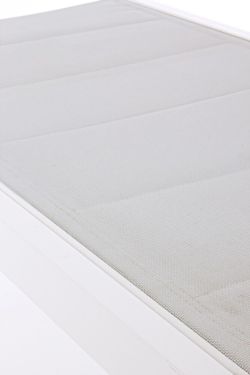 Tumbona alta con rueda Hilde blanco