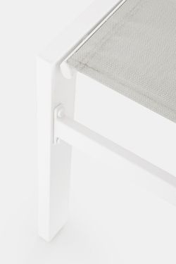 Tumbona alta con rueda Hilde blanco