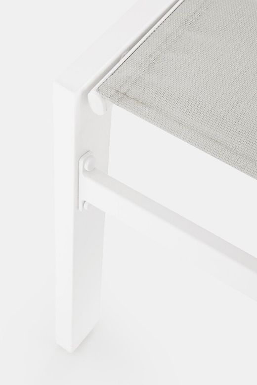 Tumbona alta con rueda Hilde blanco