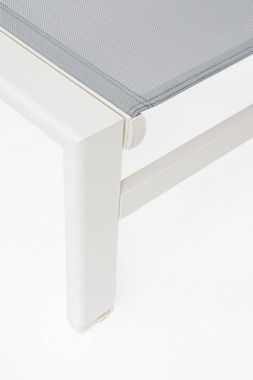 Tumbona Skipper New color blanco con ruedas YK11