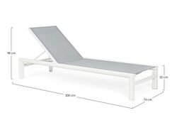 Tumbona Skipper New color blanco con ruedas YK11