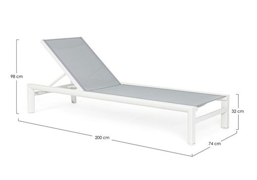 Tumbona Skipper New color blanco con ruedas YK11