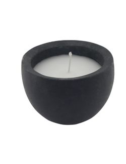 Vela Blanca de Citronela con Cerámica Negra
