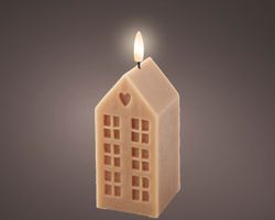 Vela Con Mecha LED L6-W6-H14.8CM Blanco Cálido
