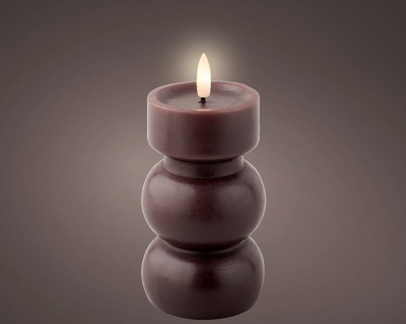 Vela De Cera Con Mecha LED DIA7.00-ALTO 15CM Blanco Cálido