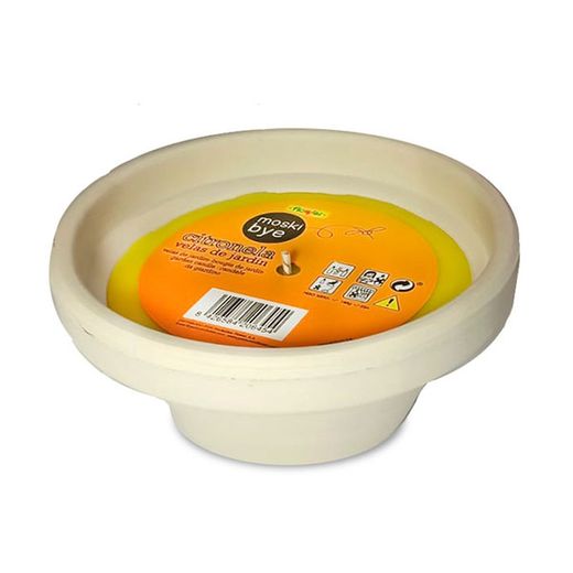 Vela de Citronela en Plato Terracota Blanca
