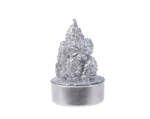 Vela en forma de árbol L14.10-W9.30-H6.30cm color silver