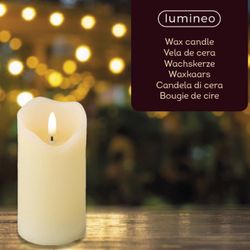 Vela LED dia7.50-H10.00cm-1L color cream/warm white