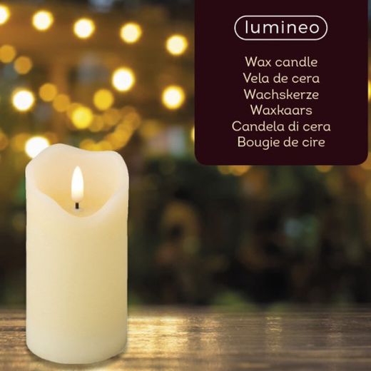 Vela LED dia7.50-H10.00cm-1L color cream/warm white