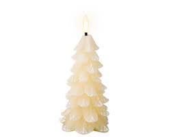 Vela LED en forma de árbol dia8.00-H16.50cm-1L color cream/warm white