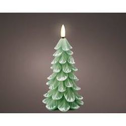 Vela LED en forma de árbol dia8.00-H16.50cm-1L color green/warm white