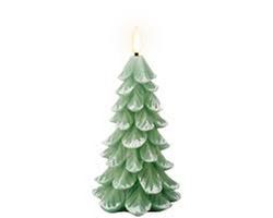 Vela LED en forma de árbol dia8.00-H16.50cm-1L color green/warm white