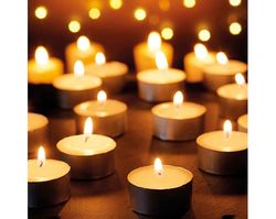 Velas duración 6h dia3.90-H1.90cm color blanco