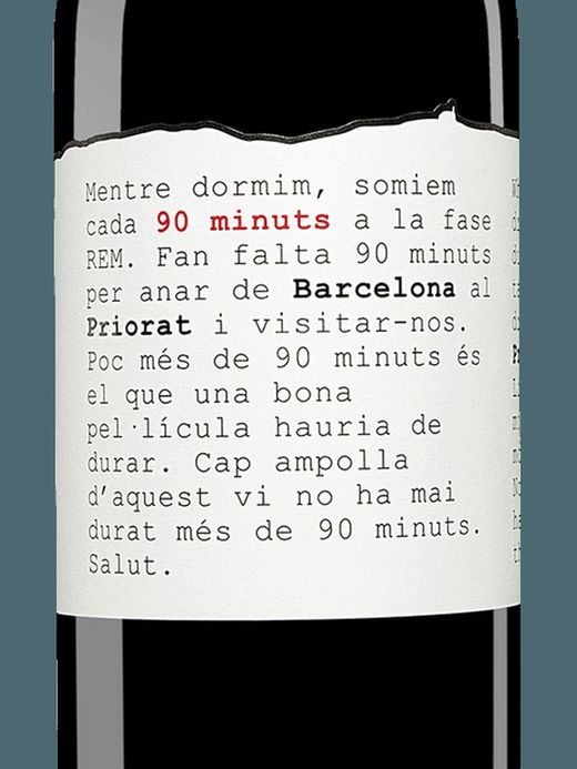 Vino tinto "90 minuts"